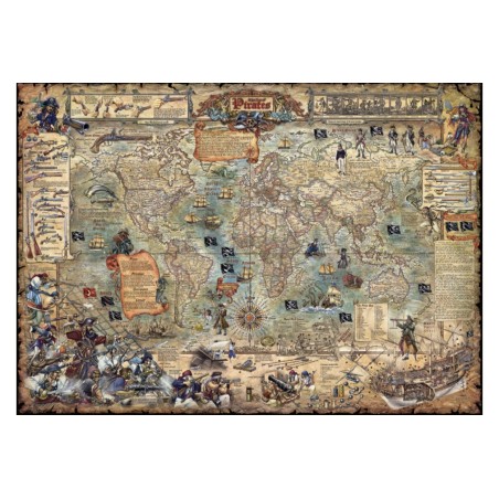 Pirate world. Puzzle horizontal, 2000 pz. Marca Heye. Ref: 29847.