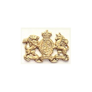 ESCUDO BRITÁNICO DE LATÓN Brillante, 27 mm. Marca Amati. Ref: 5350.