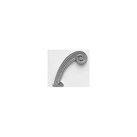 Decoración en metal, ornamento de proa, 30 mm (2 Unid). Marca Amati. Ref: 5361/01-02.