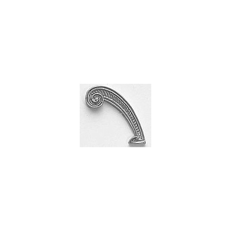 Decoración en metal, ornamento de proa, 30 mm (2 Unid). Marca Amati. Ref: 5361/01-02.