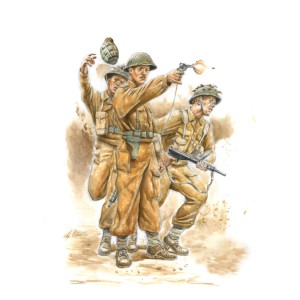 Commonwealth infantry, Britanicos WWII. Escala 1:56. Marca Italeri. Ref: 15604. 2