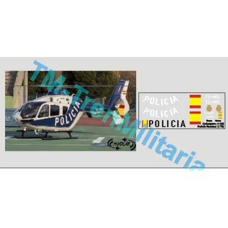 Calcas del helicóptero C-135, Policia Nacional. Escala 1:72. Marca Trenmilitaria. Ref: 000_4944.