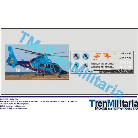 Eurocopter AS365N3 "EC-IGM", Dauphin. Agencia tributaria aduanas. Escala 1:48. Marca Trenmilitaria. Ref: 000_4934.