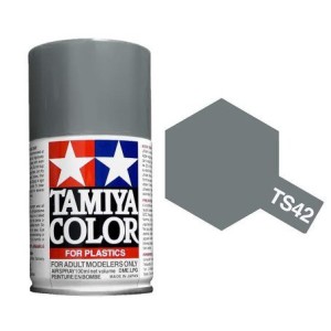 Spray Light gun metal (85042). Bote 100 ml. Marca Tamiya. Ref: TS-42.
