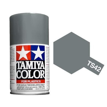 Spray Light gun metal (85042). Bote 100 ml. Marca Tamiya. Ref: TS-42.