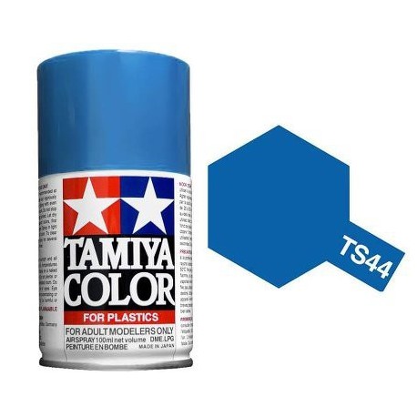 Spray Brilliant blue, Azul brillante (85044). Bote 100 ml. Marca Tamiya. Ref: TS-44.