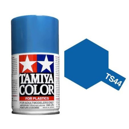 Spray Brilliant blue, Azul brillante (85044). Bote 100 ml. Marca Tamiya. Ref: TS-44.