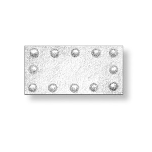 Placa de cobre 6 x 12 mm, para forro de casco. 100 unidades. Marca Amati. Ref: 4392/00.