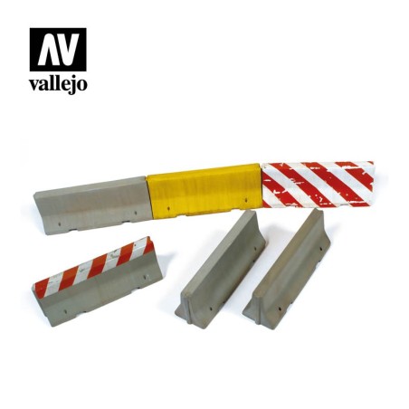 Barreras de cemento. Escala 1:35. Marca Vallejo. Ref: SC214.