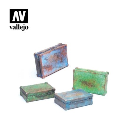 Maletines metálicos. Escala 1:35. Marca Vallejo. Ref: SC226.