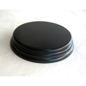 PEANA Redonda 22 mm Altura, parte superior 11 cm, Fabricada en MDF , lacado Negro. Marca Peanas.net. Ref: 8030N.