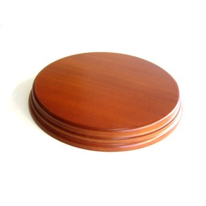 PEANA Redonda 22 mm Altura, parte superior 15 cm, Fabricada en MDF , lacado Avellana. Marca Peanas.net. Ref: 8031A.