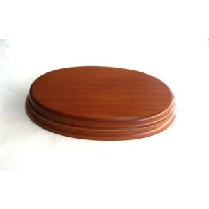 PEANA ovalada 22 mm Altura, parte superior 17 x 11 cm, Fabricada en MDF , lacado Avellana. Marca Peanas.net. Ref: 8040A.