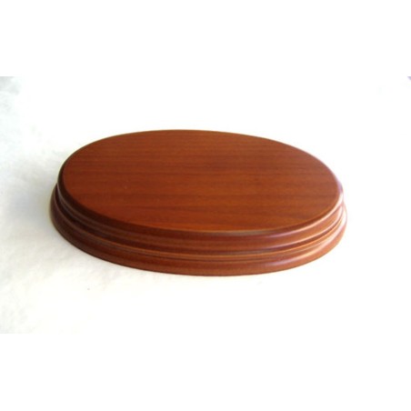 PEANA ovalada 22 mm Altura, parte superior 17 x 11 cm, Fabricada en MDF , lacado Avellana. Marca Peanas.net. Ref: 8040A.