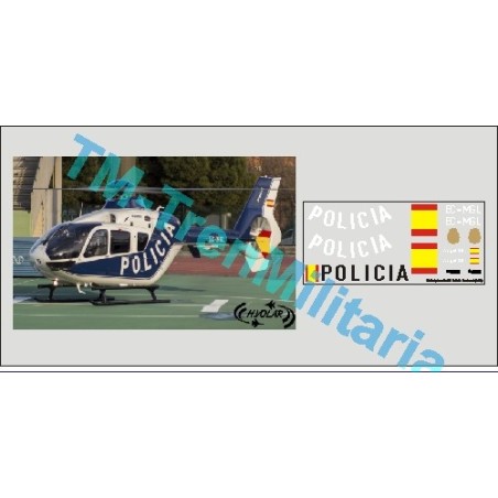 Calcas del helicóptero C-135, Policia Nacional. Escala 1:35. Marca Trenmilitaria. Ref: 000_4618.