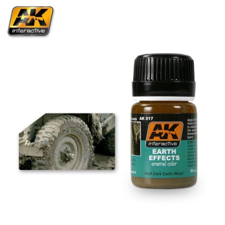 Efecto tierra. Bote de 35 ml. Marca AK Interactive. Ref: AK017.