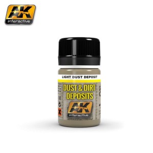 Lavado para polvo y suciedad ligera deposito, light dust deposit. Bote de 35 ml. Marca AK Interactive. Ref: AK4062.