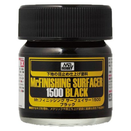 Mr. Finishing surfacer 1500 black. Imprimación Negra. Marca MR.Hobby. Ref: SF288.