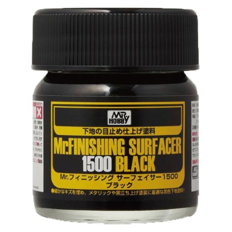 Mr. Finishing surfacer 1500 black. Imprimación Negra. Marca MR.Hobby. Ref: SF288.