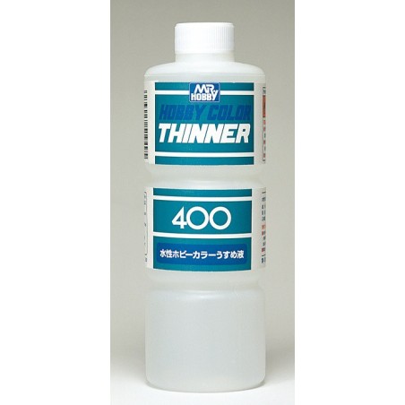 Hobby color aqueous thinner. Bote 400 ml. Marca MR.Hobby. Ref: T111.