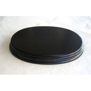 PEANA ovalada 22 mm Altura, parte superior 26 x 18 cm, Fabricada en MDF , lacado Negro. Marca Peanas.net. Ref: 8042N.