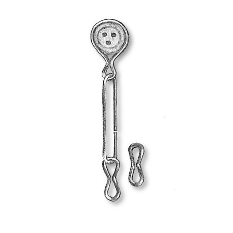 Cadetone de latón con vigota 5 mm, contiene 10 unds. Marca Amati. Ref: 4093/05.