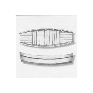 Bote salvavidas Sampan chino 70 mm, contiene 1 und. Marca Amati. Ref: 4304/03. 2
