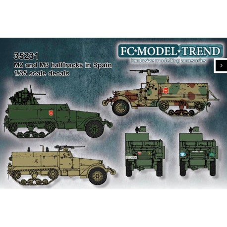 Calcas semiorugas M2 y M3 en España. Escala 1:35. Marca Fcmodeltips. Ref: 35231.