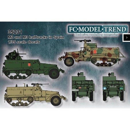 Calcas semiorugas M2 y M3 en España. Escala 1:35. Marca Fcmodeltips. Ref: 35231.
