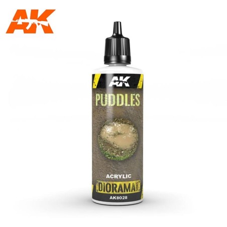 Producto weathering, Puddles, charcos. Bote de 60 ml. Marca AK Interactive. Ref: AK8028.