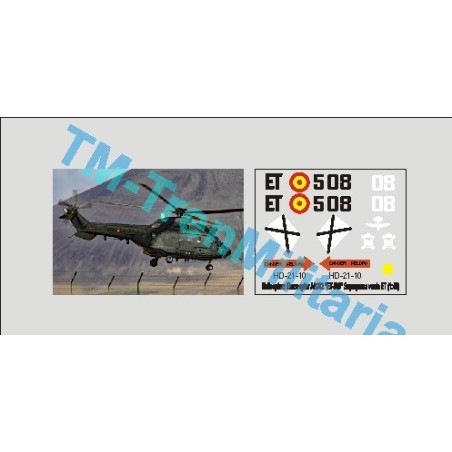 Calcas del helicóptero Eurocopter AS332 " ET-508 " Escala 1:48. Marca Trenmilitaria. Ref: 000_5047.