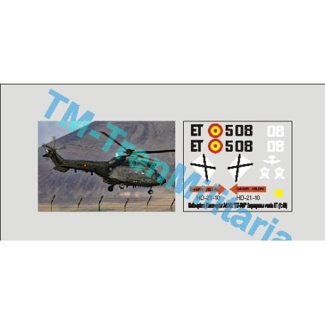 Calcas del helicóptero Eurocopter AS332 " ET-508 " Escala 1:72. Marca Trenmilitaria. Ref: 000_5046.