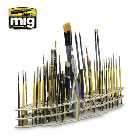 Organizador pinceles y herramientas. Marca Ammo of Mig jimenez. Ref: AMIG8022.