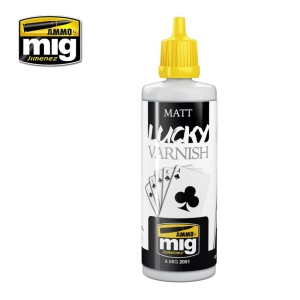 Barniz Acrílico mate. Bote 60 ml. Marca Ammo Mig. Ref: AMIG2051.