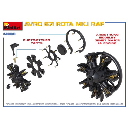 AVRO 671 ROTA Mk.1 R.A.F. Autogiro. Escala 1:35. Marca Miniart. Ref: 41008.