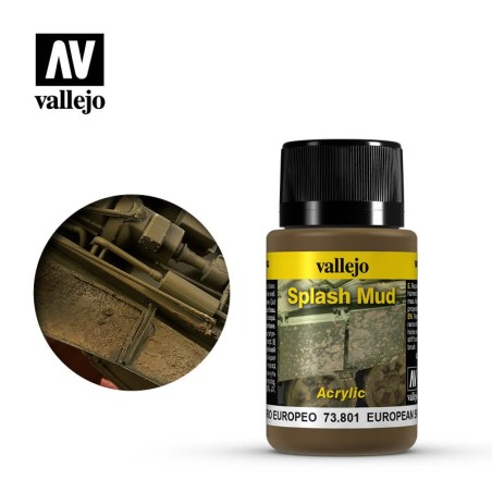 Weathering effects, efectos barro europeo. Bote de 40 ml. Marca Vallejo. Ref: 73.801.