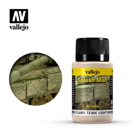 Weathering effects, efectos barro marrón claro. Bote de 40 ml. Marca Vallejo. Ref: 73.804.