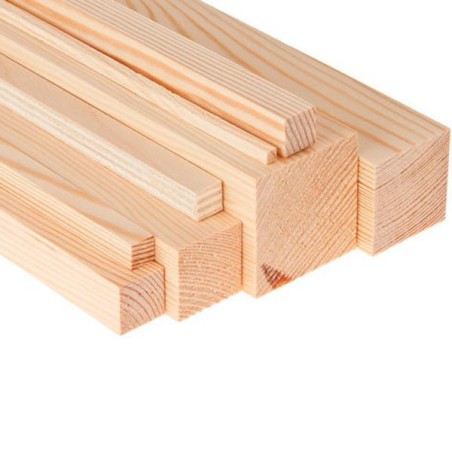 Listón cuadrado pino 6 x 6 x 1000 mm. 1 unidad. Marca Dismoer. Ref: 35518.