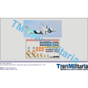 Calcas Avión CN-235-300 "09-501", Guardia Civil. Escala 1:72. Marca Trenmilitaria. Ref: 000_5080.