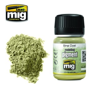 Pigmento polvo del Sinaí. Marca Ammo by Mig Jimenez. Referencia: AMIG3023.