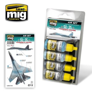 Set de colores SU-35 FLANKER-E. Marca Ammo of Mig Jimenez. Ref: AMIG7219.