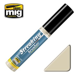 Streakingbrusher: Polvo escurrido, streaking dust. Marca Ammo of Mig Jimenez. Ref: AMIG1258.