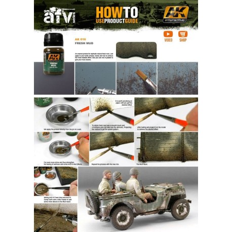 Efecto de barro fresco. Bote de 35 ml. Marca AK Interactive. Ref: AK016.