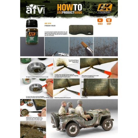 Efecto de barro fresco. Bote de 35 ml. Marca AK Interactive. Ref: AK016.