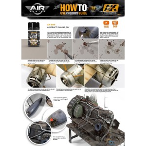 Lavado efecto aceite para aviones, aircraft engine oil. Bote de 35 ml. Marca AK Interactive. Ref: AK2019. 2