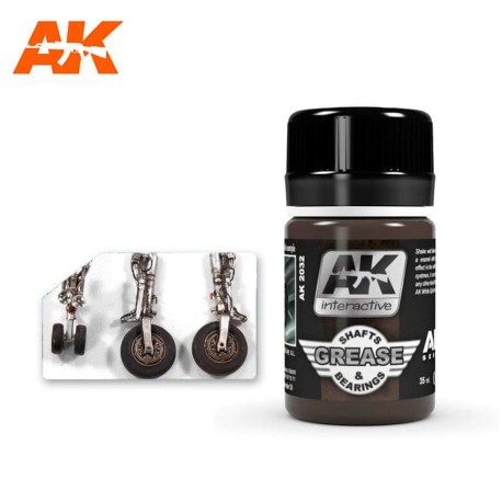 Lavado Grasa de ejes y rodamientos. Bote de 35 ml. Marca AK Interactive. Ref: AK2032.