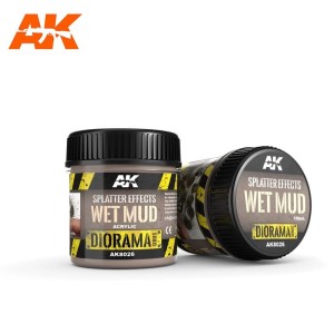 Splatter Effects wet mud. Bote de 100 ml. Marca AK Interactive. Ref: AK8026.