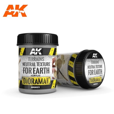 Terrenos textura neutral para tierra (PRODUCTO BASE). Bote de 250 ml. Marca AK Interactive. Ref: AK8023.