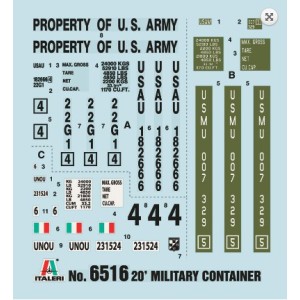 20’ Military Container. Escala 1:35. Marca Italeri. Ref: 6516. 2