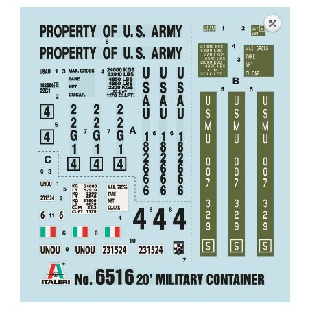 20’ Military Container. Escala 1:35. Marca Italeri. Ref: 6516.